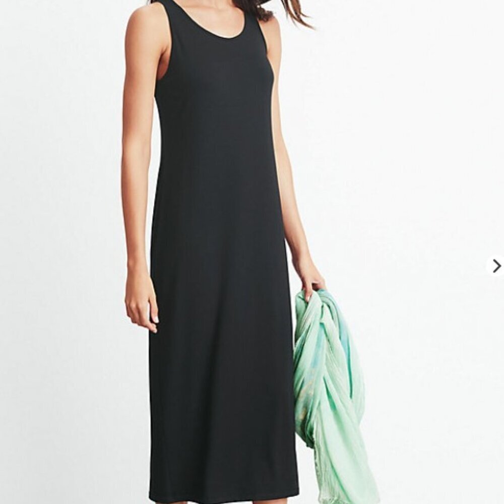 Eileen fisher System Viscose Jersey Tank Midi Dress. XXS run big